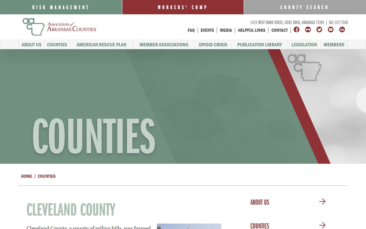 Cleveland County Arkansas officials directory divorce decree records Rison