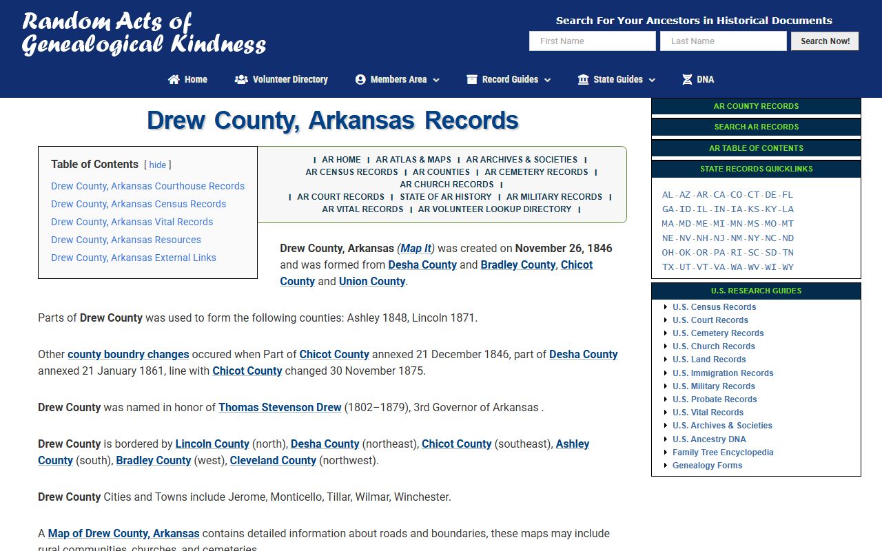 Random Acts of Genealogical Kindness Drew County Arkansas divorce decree records research guide