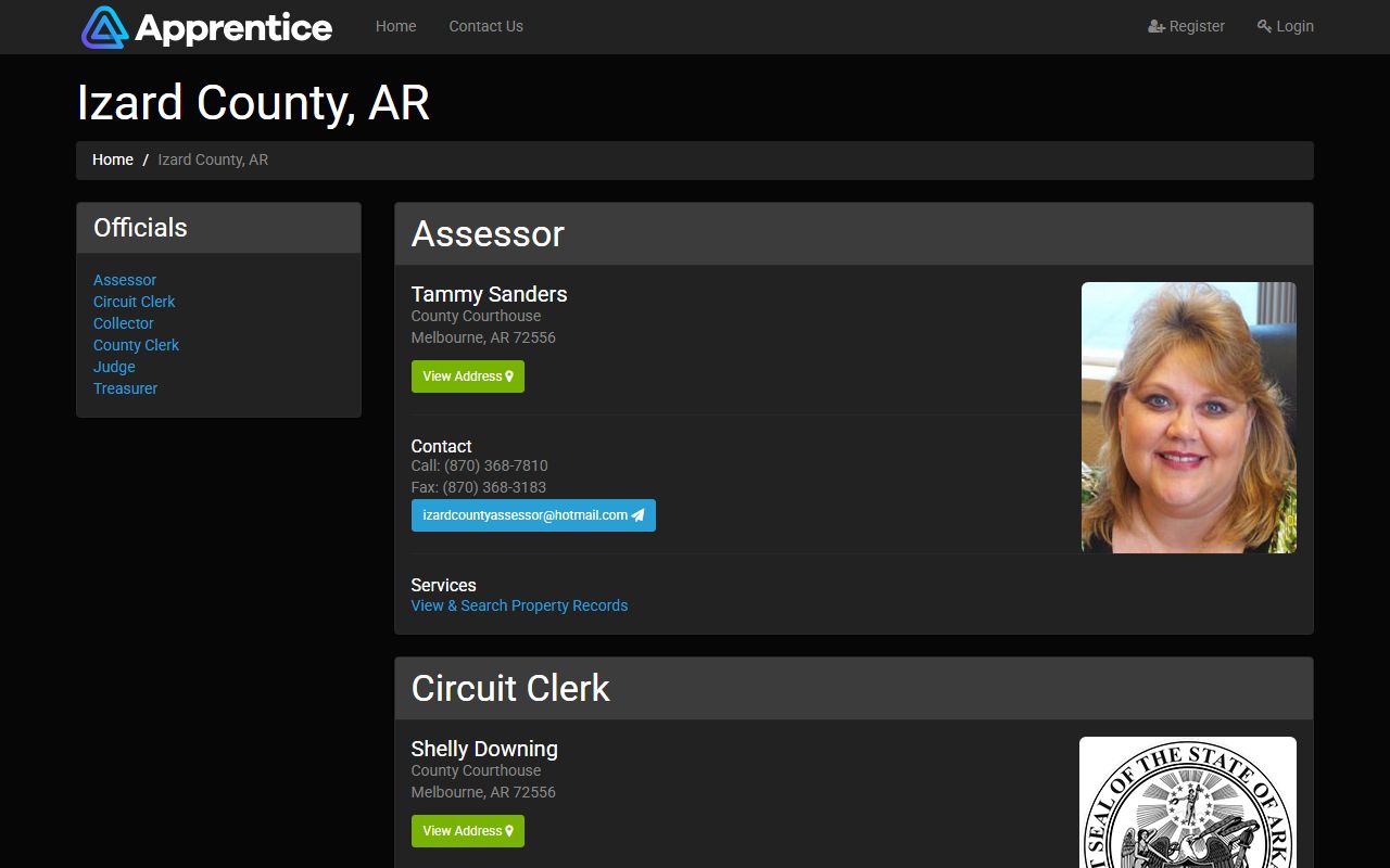 County Service Network Izard County officials